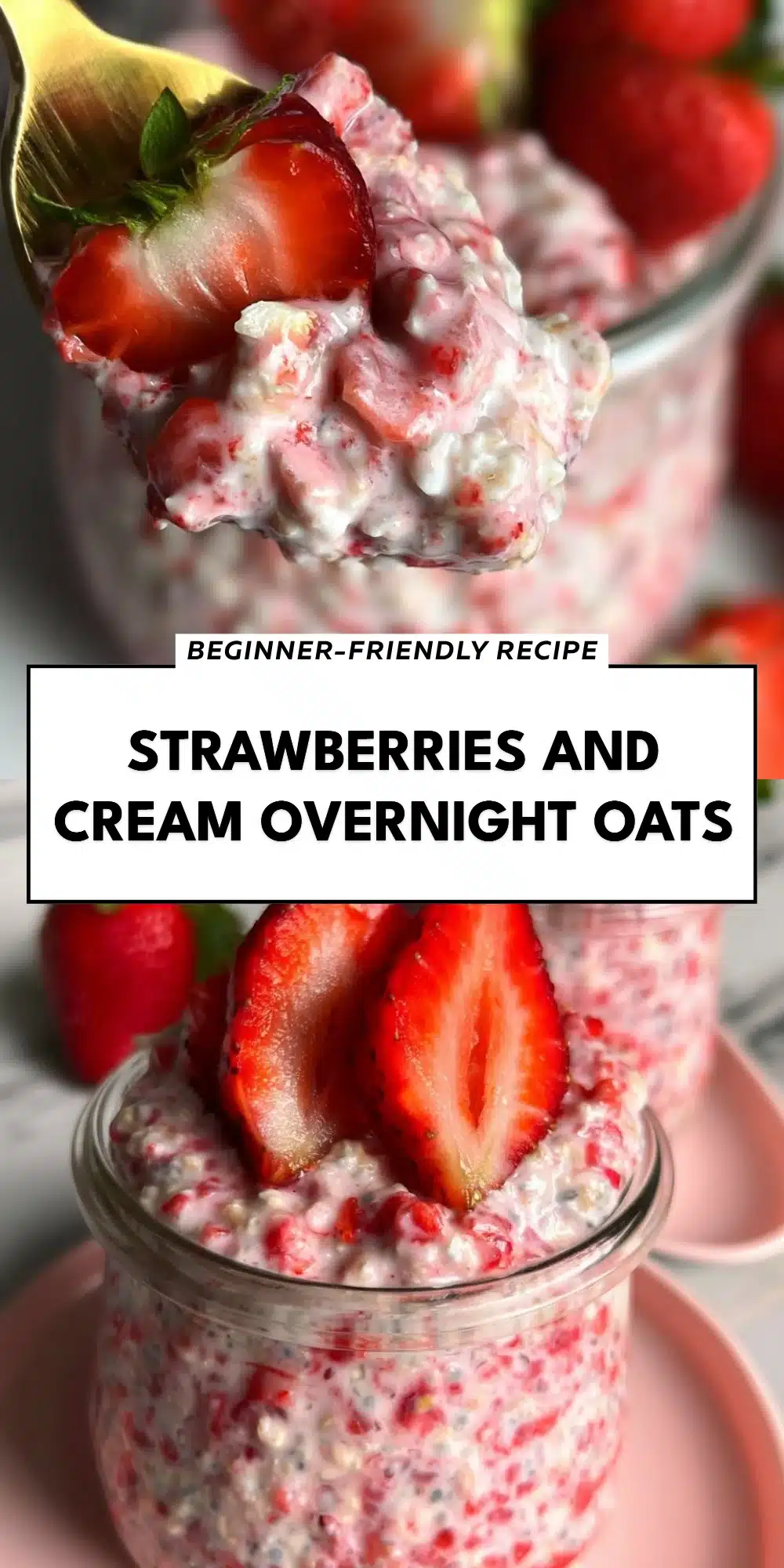 Strawberries and Cream Overnight Oats