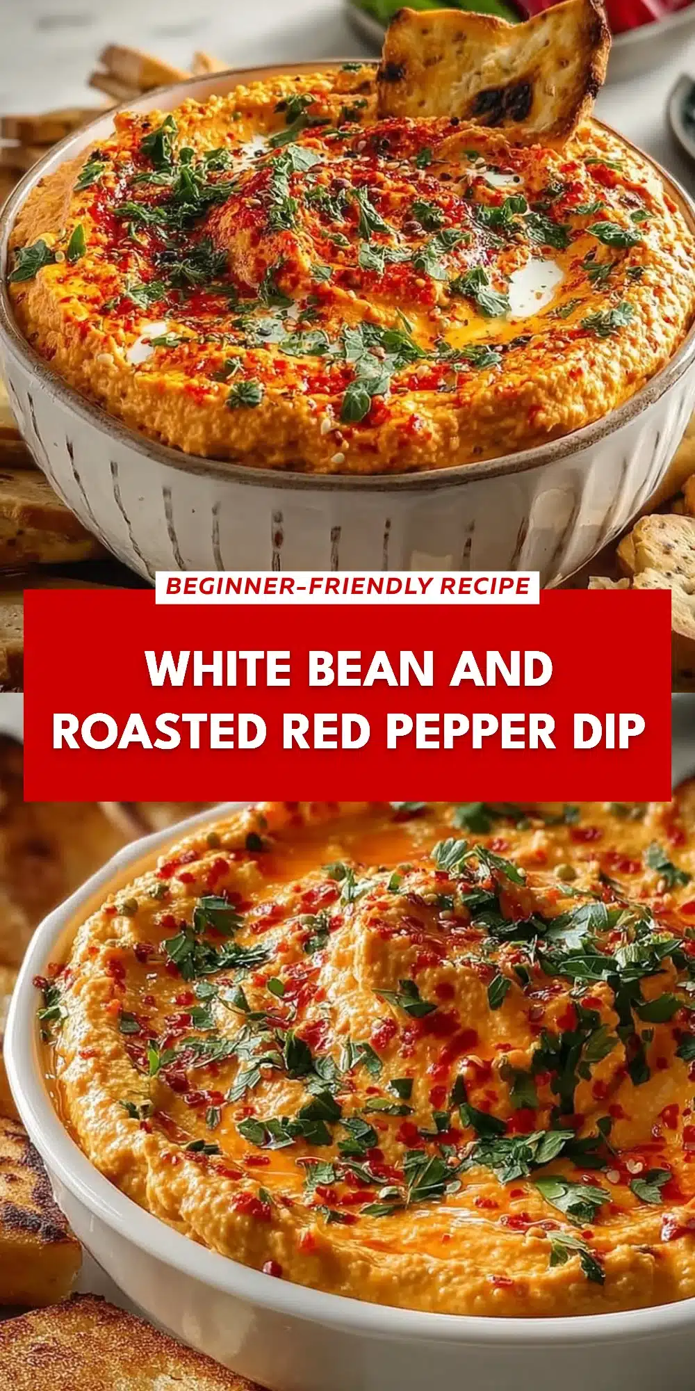 White Bean and Roasted Red Pepper Dip