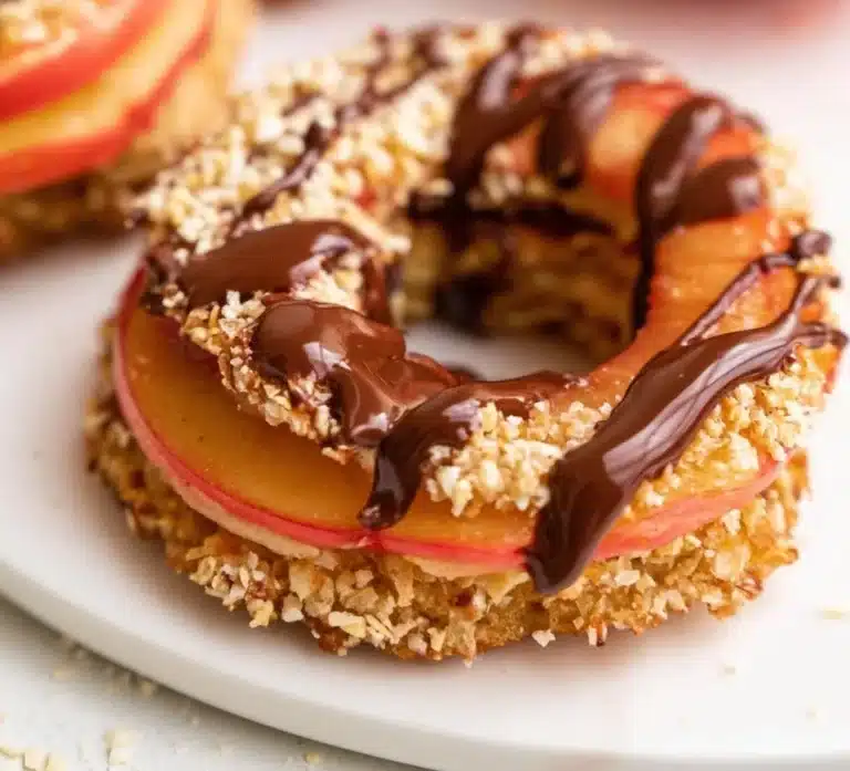 Plate of homemade Apple Samoas Cookies topped with caramel and coconut