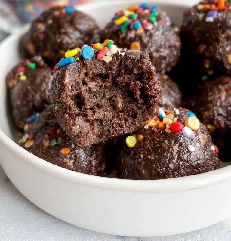 Decadent brownie bites served on a plate, perfect for chocolate cravings.