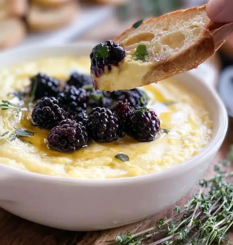 Delicious Lemon Ricotta Dip served in a bowl with fresh herbs