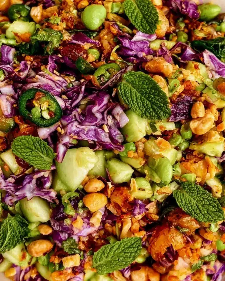 Colorful and healthy rice salad with vegetables and herbs