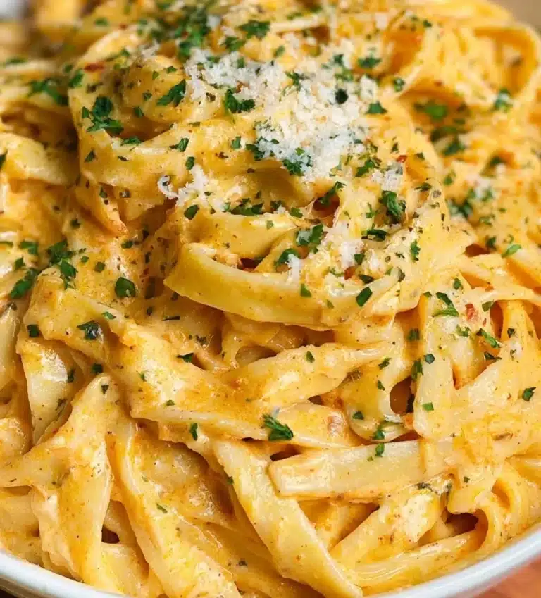 Creamy Alfredo sauce in a bowl, perfect for pasta dishes