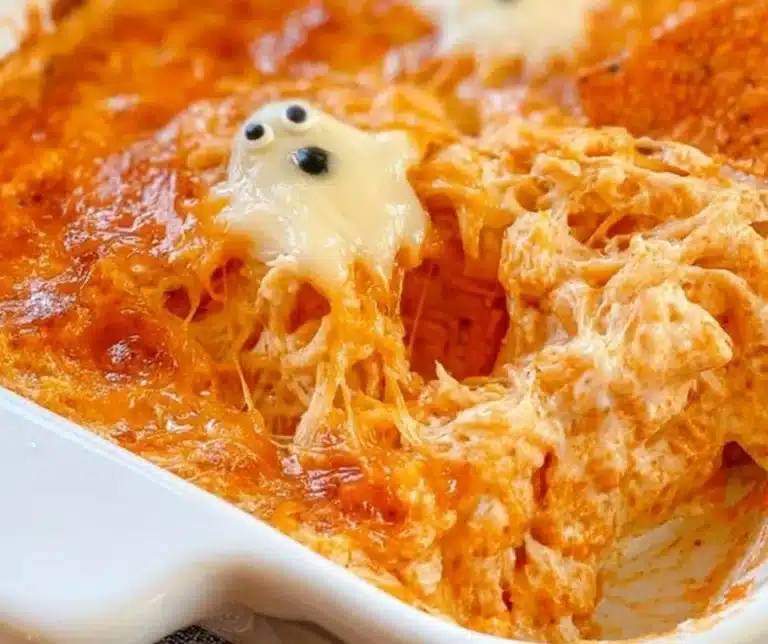 Delicious Buffalo Chicken Dip served in a bowl with tortilla chips