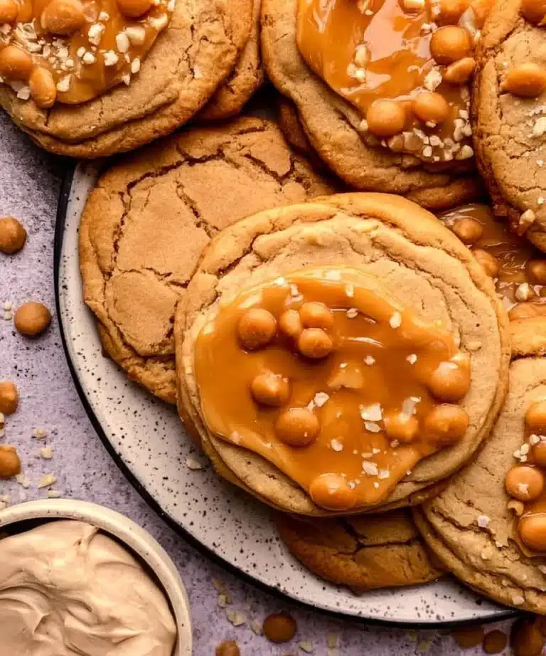 Delicious homemade Butterbeer Cookies inspired by Harry Potter.