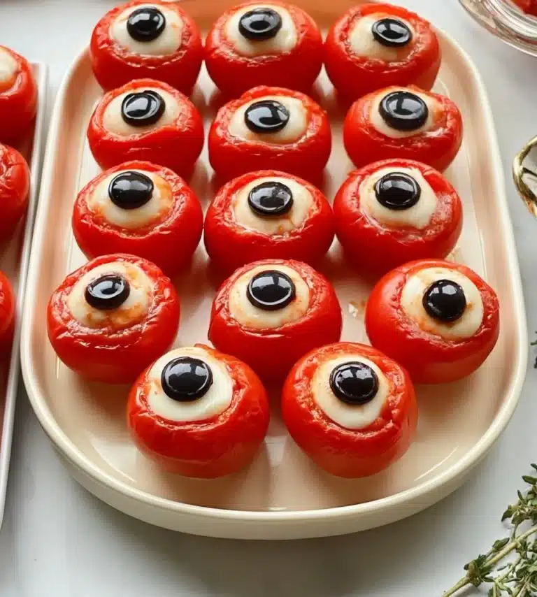 Plate of fresh Caprese Bites with tomatoes, mozzarella, and basil leaves