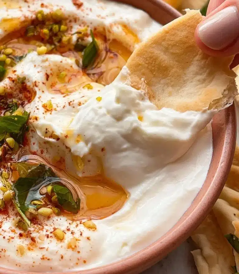 Delicious and creamy Cottage Cheese Dip served with fresh vegetables.