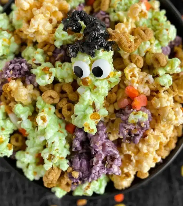 Hocus Pocus popcorn, a festive snack inspired by the Halloween classic film.
