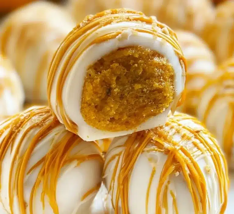 Delicious pumpkin cake pops decorated for fall celebrations