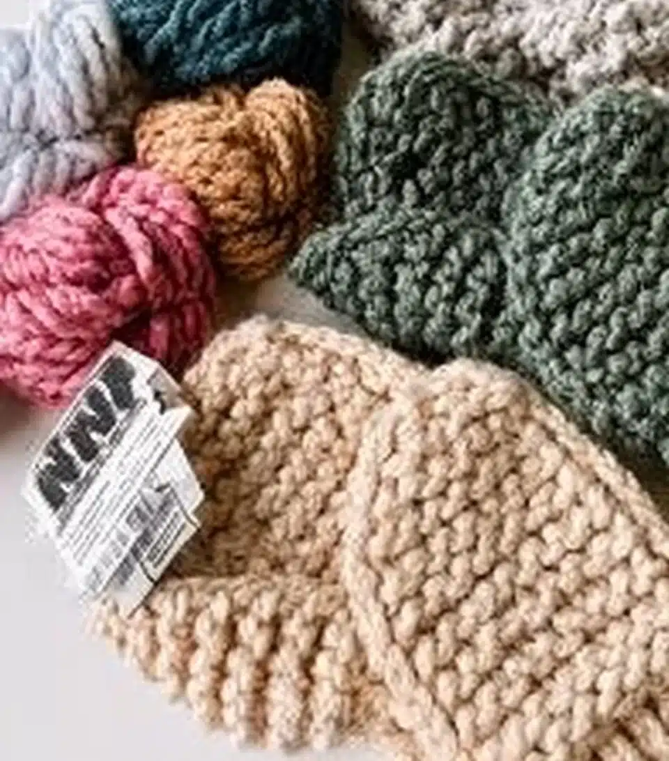 Warm and stylish bulky mittens for cold weather protection