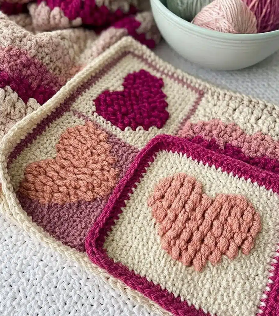 Heartstrings Mosaic Blanket featuring colorful, intricate designs for warmth and style