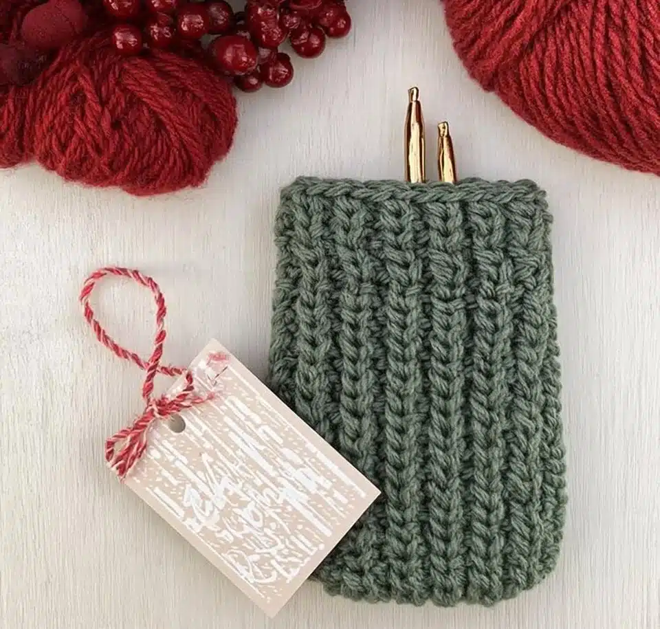 Cozy crochet pattern for winterberry wine themed accessory